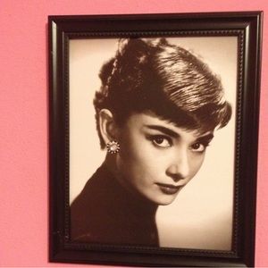 Audrey Hepburn photo in a frame